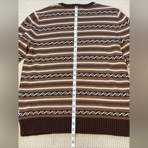 Rhythm Mens Pullover Knit Sweater Size Medium Brown Tan - Picture 6 of 6